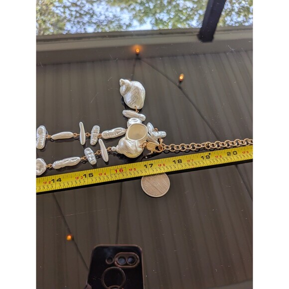 ZARA Belts Women's 2 pack Faux Pearl Shells Cord & Chain Boho Beach Hipster NEW - Picture 13 of 15